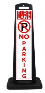 Portable No Parking Fire Lane Sign