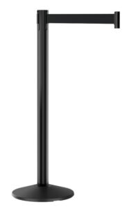 Black Retractable Stanchions for Heavily Attended Events